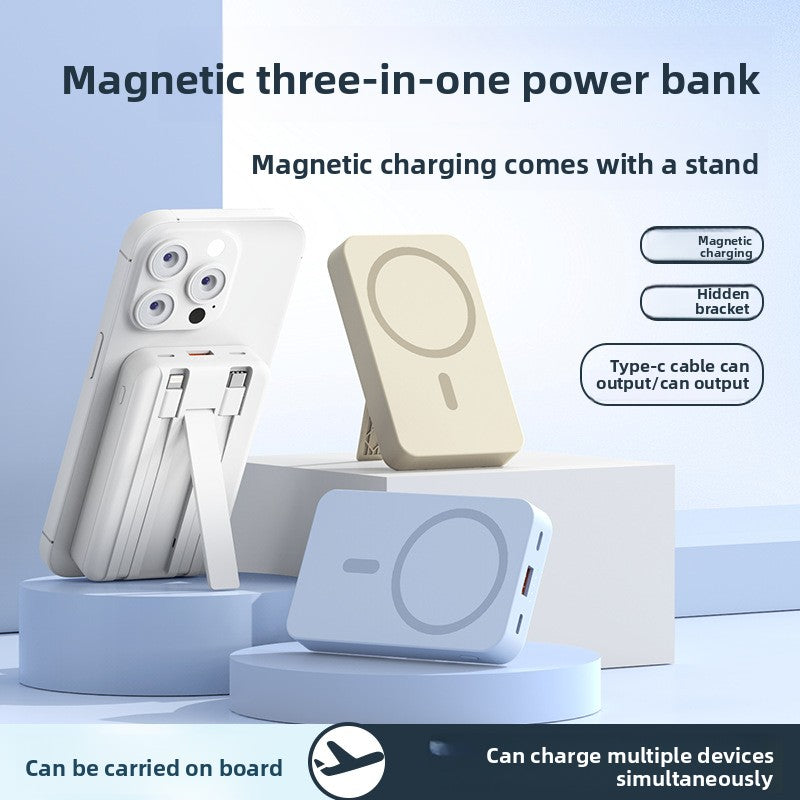 Magnetic Wireless Power Bank with Stand
